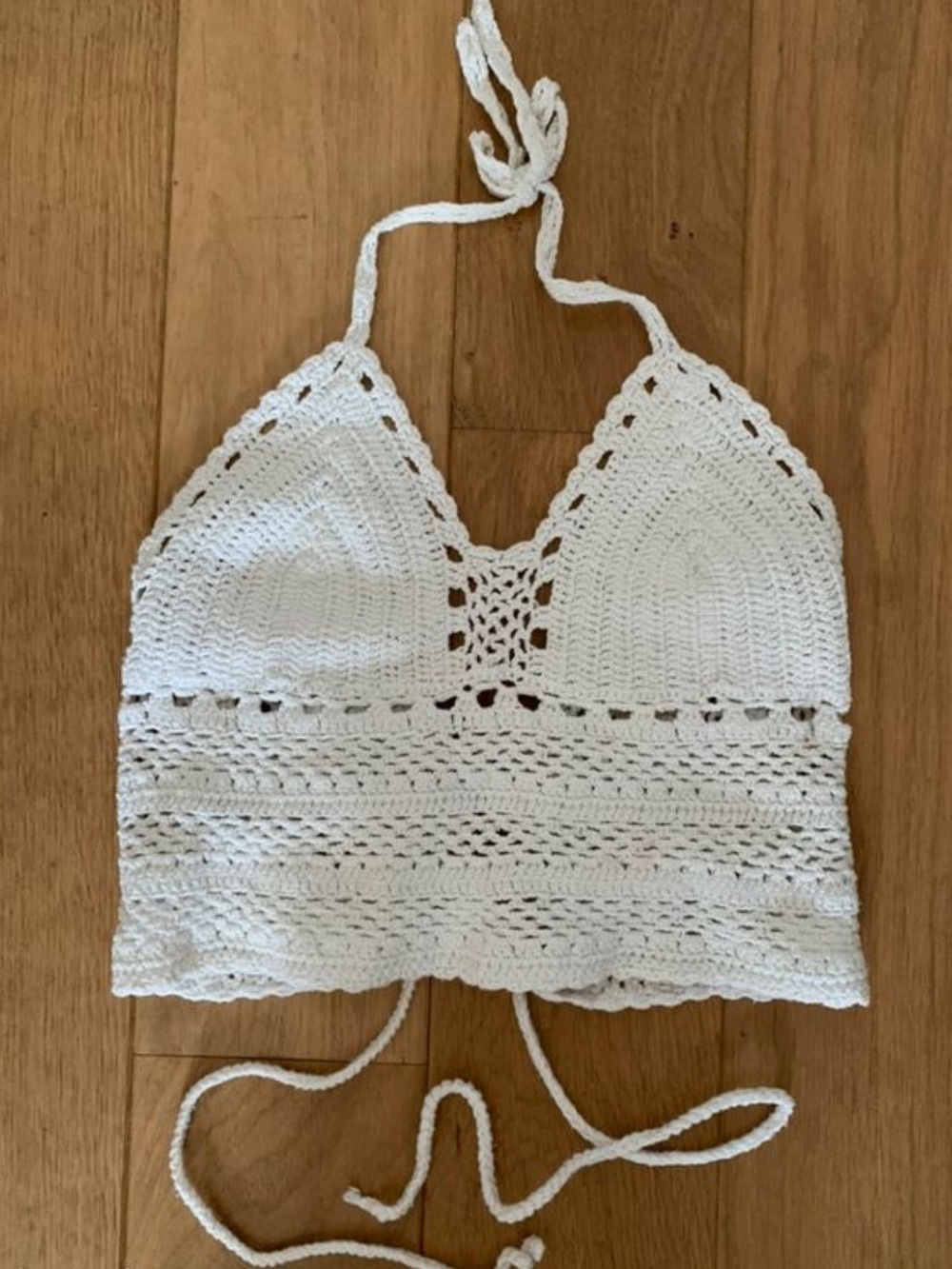 Tie up crochet tank top